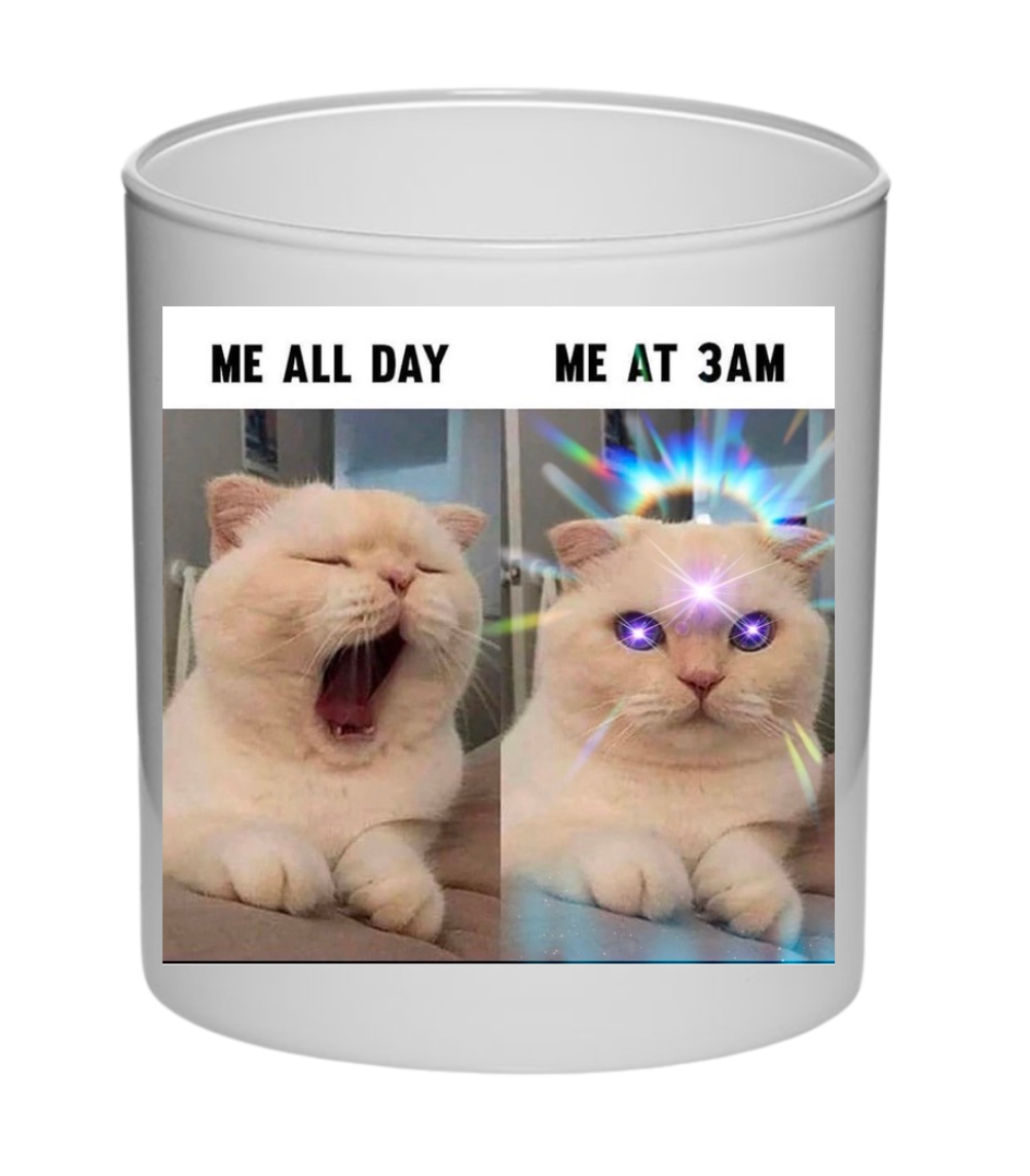 3AM kitty candle