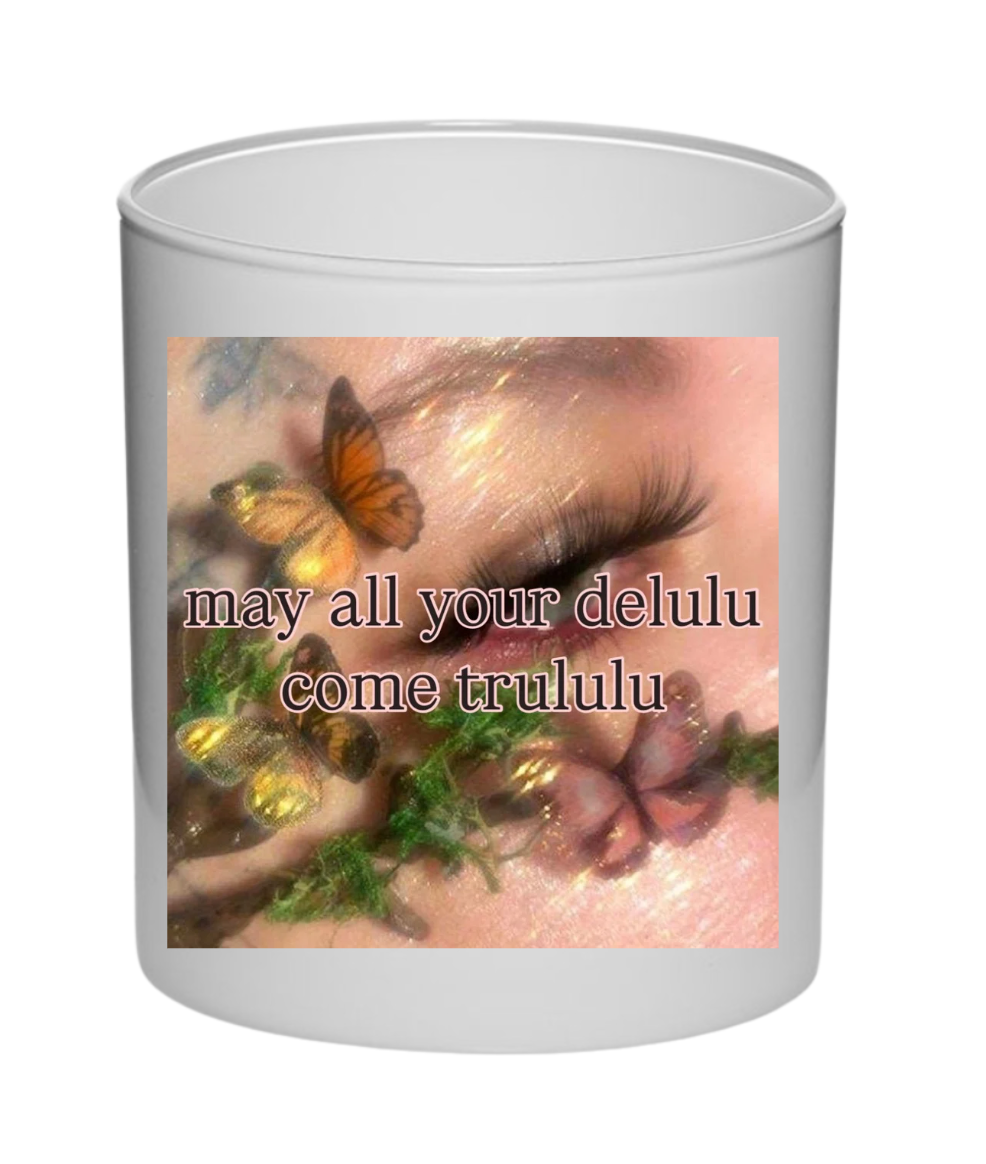 Butterfly delulu candle