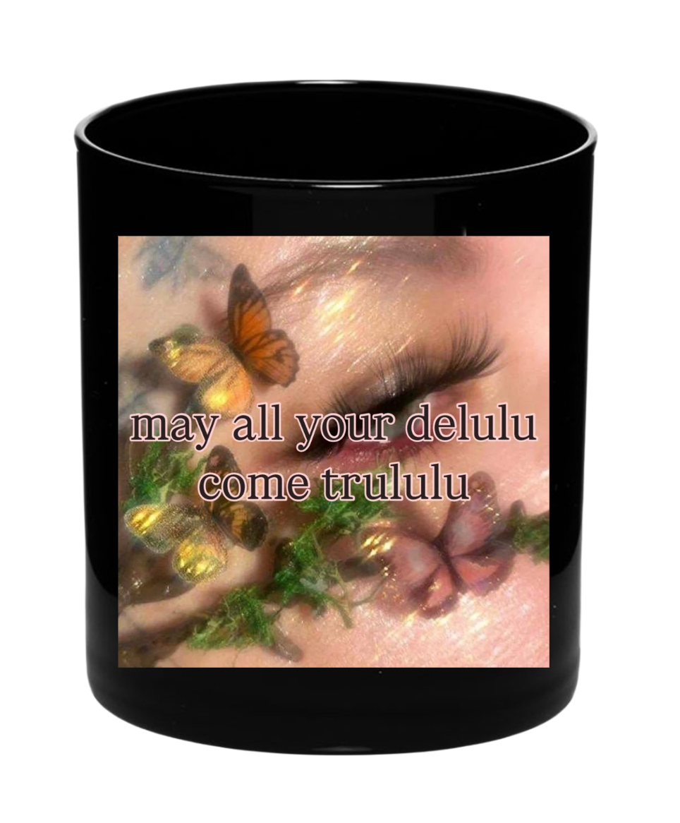 Butterfly delulu candle