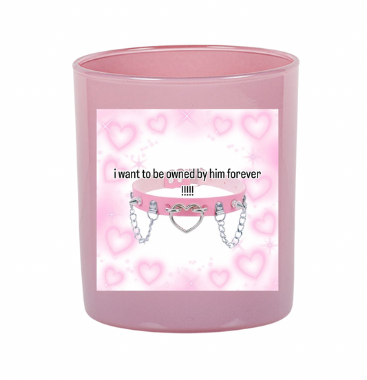 Owned by him candle